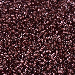 (DB1705) Copper Pearl Lined Transparent Dark Cranberry MIYUKI Delica Beads, Cylinder, Japanese Seed Beads, 11/0, (DB1705) Copper Pearl Lined Transparent Dark Cranberry, 1.3x1.6mm, Hole: 0.8mm, about 10000pcs/bag, 50g/bag