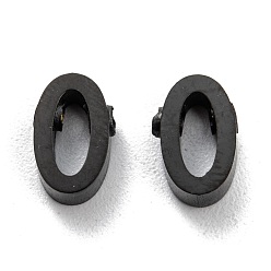 Letter O 304 подвески из нержавеющей стали с ионным покрытием (IP), алфавит, электрофорез черный, letter.o, 8x5x3 мм, отверстие : 1.8 мм