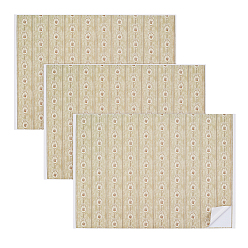 Желто-Зеленый Обои для гостиной и спальни с мини-кукольным домиком, лист декоративных наклеек для кукольного домика, цветочным узором, желто-зеленый, 480x360x0.2 мм