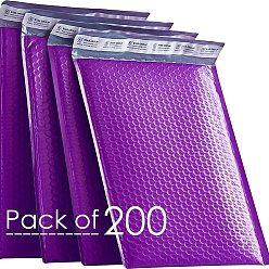 Фиолетовый Полиэфирные пузырчатые мешки, прямоугольные, фиолетовые, 38x28 см, 150 шт / коробка