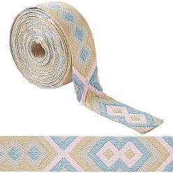 Стально-синий 5 ленты из полиэстера в ярдах, жаккардовая лента, аксессуары для одежды, стальной синий, 1-7/8 дюйм (48 мм)