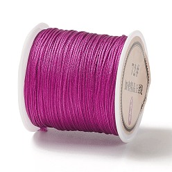 Medium Violet Red 50 Yards Nylon Chinese Knot Cord, Nylon Jewelry Cord for Jewelry Making, Medium Violet Red, 0.8mm