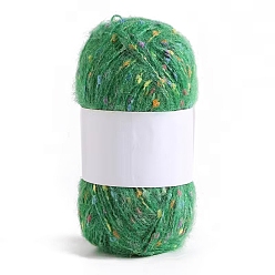 Mittleres Seegrün 50g 40% Polyester und 60% Acrylfaser, weiches Mohairgarn, Kugelgarne, Tweedgarn, Schals, Pullover, Schals, Mützen, Häkelgarn, mittleres Seegrün, 2 mm