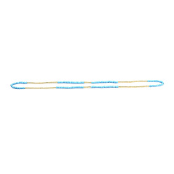 Light Sky Blue Summer Jewelry Waist Bead, Body Chain, Seed Beaded Belly Chain, Bikini Jewelry for Woman Girl, Light Sky Blue, 31.5 inch(80cm)