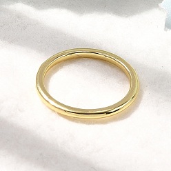 Настоящее золото 18K Кольца латуни пальца, стойки покрытие, долговечный, без кадмия и без свинца, реальный 18 k позолоченный, 2 мм, внутренний диаметр: 17 мм