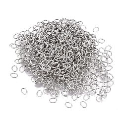 Нержавеющая Сталь Цвет Устойчивы к потускнению 304 открытые соединительные кольца из нержавеющей стали, овальные, цвет нержавеющей стали, 3.5x2.5x0.3 мм, внутренний диаметр: 2x2.8 мм