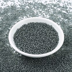 (RR21) Silverlined Gray MIYUKI Round Rocailles Beads, Japanese Seed Beads, 11/0, (RR21) Silverlined Gray, 11/0, 2x1.3mm, Hole: 0.8mm, about 5500pcs/50g