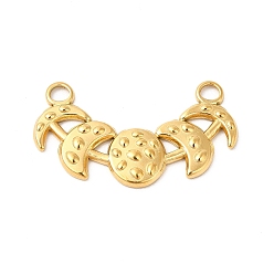 Настоящее золото 18K Ионное покрытие (ip) 304 подвески из нержавеющей стали, подвески с фазами луны, реальный 18 k позолоченный, 16.5x29.5x2 мм, отверстие : 2.4 мм