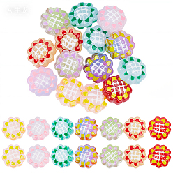 (52) Непрозрачная лаванда 21 шт. 7 цветные стеклянные эмалевые бусины, бусины ручной работы, подсолнечник, разноцветные, 15x8.5~9 мм, отверстие : 1.2 мм, 3 шт / цвет