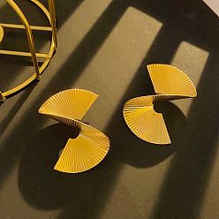 Золотой Серьги сплава, вихревой вентилятор, золотые, 50 мм