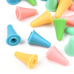 (52) Непрозрачная лаванда Резиновые протекторы для спиц, вязальные игольные колпачки, спицы пробка, разноцветные, 1.8x1.2 см