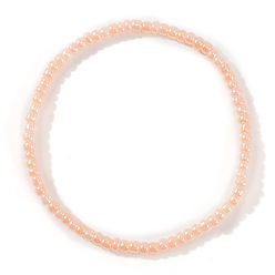 Персиковый Слойка Богемный цветной эластичный браслет из бисера для женщин и девочек