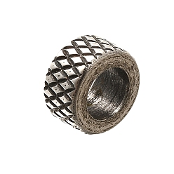 Античное Серебро 304 из нержавеющей стали европейские шарики, бусины с большим отверстием, колонка, античное серебро, 4x7.5 мм, отверстие : 4.5 мм