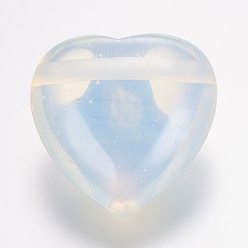 Opalite Perles opalite, cœur, 13x25x25mm, Trou: 2mm