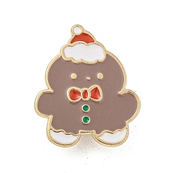 Gingerbread Man Рождественская тема, броши из мультяшного сплава, эмалевые булавки, Колобок, 28.5x24 мм
