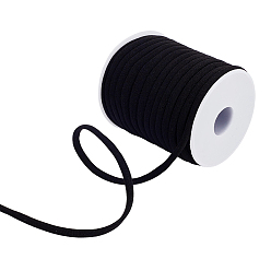 Negro 20m cordones elásticos de nailon, piso, negro, 5 mm, aproximadamente 21.87 yardas (20 m) / juego