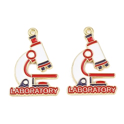 Разноцветный Подвески из эмали и сплава, украшения для микроскопа, золотые, красочный, 30x21x1 мм, отверстие : 1.6 мм