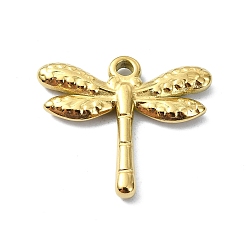 Dragonfly Ионное покрытие (ip) 304 подвески из нержавеющей стали, реальный 18 k позолоченный, стрекоза, 18x20x2.5 мм, отверстие : 1.8 мм