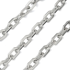 Нержавеющая Сталь Цвет 304 кабельные цепи из нержавеющей стали, несварные, с катушкой, цвет нержавеющей стали, 8.5x5.5x1.5 мм