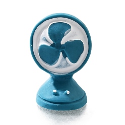 Небесно-голубой Миниатюрные украшения из смоляного веера, аксессуары для домашнего кукольного домика с микро-ландшафтом, притворяясь опорными украшениями, голубой, 15.5x18x27 мм