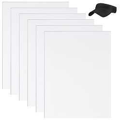 Белый Пластиковая доска для козырька, прямоугольные, белые, 280x217x2 мм