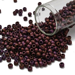 (703) Matte Color Mauve Mocha Тохо 6/0 круглые бусины, японский бисер, (703) матовый розовато-лиловый мокко, 4 мм, отверстие : 1.5 мм, Около 168 шт / 10 г