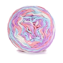 Орхидея Полиэфирная пряжа, для свитера, шапки, носков, детских одеял, сегмент окрашенный, сиреневые, 6 мм