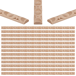 BurlyWood 25Molduras de techo de madera de 1 pieza, molduras de pared para muebles, puerta, guardarropa, decoración del hogar, burlywood, 400x15.5x6.5 mm