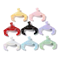 (52) Непрозрачная лаванда Непрозрачные акриловые бусины, клип, разноцветные, 32.5x40x9.5 мм, отверстие : 2 мм