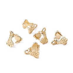 Настоящее золото 18K Латуни льда поручительств выбор щепотка, стойки покрытие, долговечный, без свинца и без кадмия, реальный 18 k позолоченный, 7.5x5 мм, отверстие : 1 мм, штифты : 0.7 мм