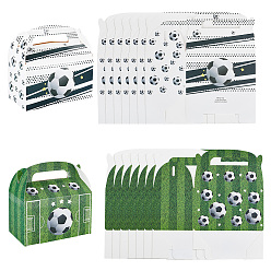 (52) Непрозрачная лаванда 16 шт. 2 цветные футбольные бумажные коробки с отверстием для ручки, переносные подарочные коробки, для свадебных конфет, прямоугольные, разноцветные, 16x9.5x17 см, 8 шт / цвет