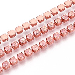 Лосось Железо горный хрусталь чашка цепи, с катушкой, salmon, 2.8x3x2.5 мм, около 29.99 футов (9.14 м) / рулон