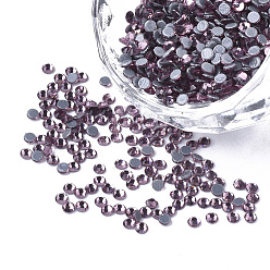 Свет Аметист Исправление горный хрусталь, стеклянные горные хрустальные плоские задние кабошоны, полукруглый, светлый аметист, сс 6, 1.9~2x1 мм , около 1440 шт / мешок