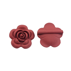 Темно-Красный Розовые силиконовые бусины, DIY уход за ожерельем, темно-красный, 41x15 мм