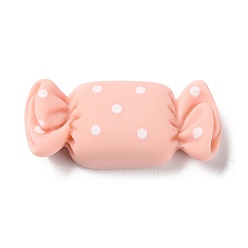 лаванда Мультяшные непрозрачные кабошоны из смолы в горошек, для изготовления ювелирных изделий, лаванда, 12x27x7 мм