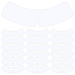 Прозрачный ПВХ воротник рубашки формирует опору, воротник-стойка, прозрачные, 37x110x0.2 мм