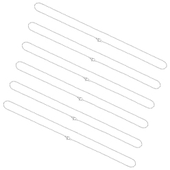 Нержавеющая Сталь Цвет 304 из нержавеющей стали кабель цепи ожерелья, с карабин-лобстерами , цвет нержавеющей стали, 19.7 дюйм (50 см), 24 шт / коробка