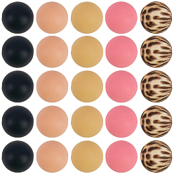 (52) Непрозрачная лаванда Круглые силиконовые фокусные бусины, разноцветные, 15 мм, отверстие : 2 мм, 100 шт / комплект