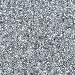 (DB1251) Transparent Gray Mist AB MIYUKI Delica Beads, Cylinder, Japanese Seed Beads, 11/0, (DB1251) Transparent Gray Mist AB, 1.3x1.6mm, Hole: 0.8mm, about 10000pcs/bag, 50g/bag