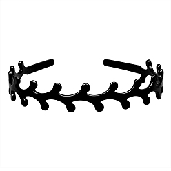 Черный Резинки для волос из пластика ПК, волнистый, чёрные, 145x125x12 мм