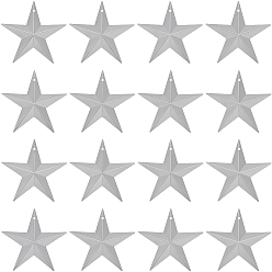 Платина 30шт. железные подвески, звезда, платина, 76x80x4.5 мм, отверстие : 2.5 мм