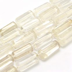 Quarzkristall Natürlichem Quarz-Kristall-Perlen Stränge, Kolumne, 18~26x9~11 mm, Bohrung: 1 mm, ca. 17 Stk. / Strang, 15.5 Zoll