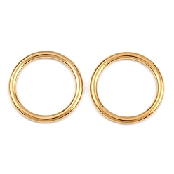 Настоящее золото 18K 304 нержавеющей стали связывающий кольца, круглые кольца, ионное покрытие (ip), реальный 18 k позолоченный, 20x2 мм, внутренний диаметр: 16 мм