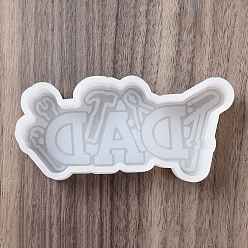 Слово Силиконовая форма своими руками, изготовление изделий из эпоксидной смолы, изготовление свечей, белые, слово, 118x56x26 мм