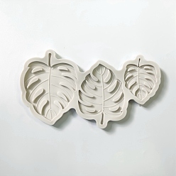 Гейнсборо Листовые пищевые силиконовые формы для помадки, для поделок торт, цвет шоколада, конфеты, светло-серые, 170x90x9 мм, Внутренние размеры: 80x63 mm, 72x55 mm и 50x37 mm