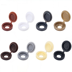 (52) Непрозрачная лаванда 240 шт. 8 цвета ПЭ пластиковые навесные винтовые крышки, верхние части складываются с завинчивающимися защелкивающимися крышками, для мебели, разноцветные, 13.2~13.4 мм, отверстие : 5.3 мм, внутренний диаметр: 10 мм, 30 шт / цвет