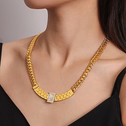 Golden 304 Stainless Steel with Seashell Necklaces, Golden, 19.17 inch(48.7cm)