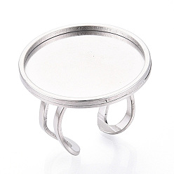 Нержавеющая Сталь Цвет 304 кольца манжеты из нержавеющей стали, настройки плоских круглых колец, цвет нержавеющей стали, регулируемый, 28 мм, лоток : 25 мм