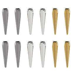 (52) Непрозрачная лаванда 12шт. 3 цвета сплав наконечники шнура, конусный веревочный замок, замена шнурка на толстовке, разноцветные, 30x6.5x6.5 мм, отверстие : 4 мм, 4 шт / цвет