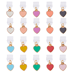 (52) Непрозрачная лаванда 20шт 10 стиль пластиковые мобильные пылезащитные заглушки, с подвесками в виде сердечек из эмали, разноцветные, 23 мм, 2 шт / стиль